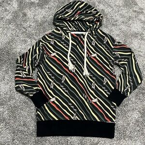 Loewe Paula's Ibiza Unisex Striped Hooded Sweatshirt - Multicolor Wave Pattern